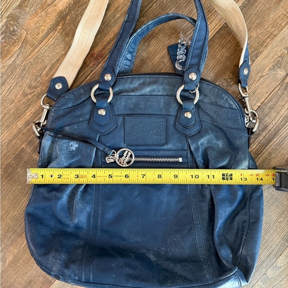 Vintage EUC Rare Coach Poppy Blue Shoulder Bag| Vintage Y2K Bag - Picture 9 of 16